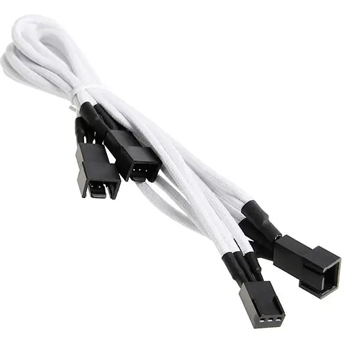 Picture of BitFenix 3-Pin 3x 3-Pin Adapter 60cm Sleeved White/Black
