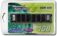 Picture of Transcend 1GB JM DDR 400 U-DIMM 2Rx8