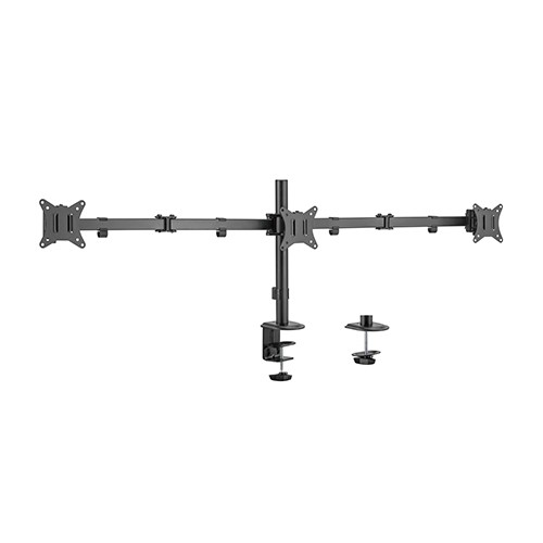 Picture of Gembird Adjustable desk 3-display mounting arm (rotate, tilt, swivel) 17”-27”, up to 7 kg MA-D3-01