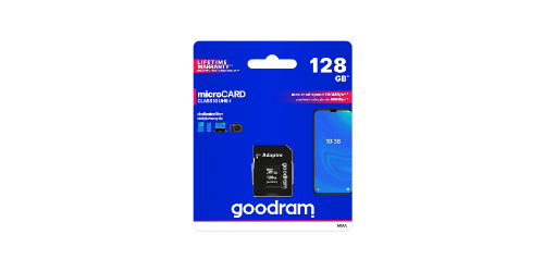 Picture of GOODRAM 128GB MICRO SDCARD class 10 UHS 1 + Adapter M1AA-1280R12