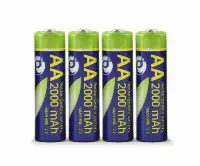 Picture of Gembird Ni-MH rechargeable AA batteries  4 pack  2000mAh EG-BA-AA20R4-01