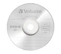 Picture of Verbatim DVD-R 16x Branded 15 cello pack box of 24