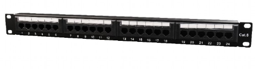 Picture of Gembird Cat.6 24 port patch panel with rear cable management NPP-C624CM-001
