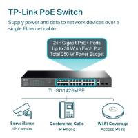 Picture of TP-Link TL-SG1428PE 28-Port Gigabit Easy Smart Switch with 24-Port PoE+