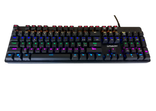 Picture of Gammec VEGA1R RGB Backlit Mechanical Wired Gaming Keyboard Black with Red Switches