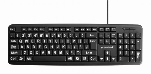 Picture of Gembird Standard Keyboard with Large Letters KB-US-103