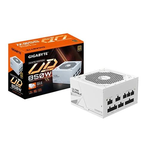 Picture of Gigabyte UD850GM PG5W 80 PLUS Gold Certified Fully Modular 120mm Fan PSU 850W Power Supply GP-UD850GM PG5W GUK1