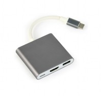 Picture of Gembird USB-C multi adapter, Space Grey  A-CM-HDMIF-02-SG