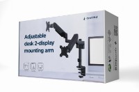 Picture of Gembird adjustable desk mount 2 display mounting arm 17''-32'', up to 9kg MA-DA2P-01