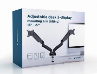 Picture of Gembird Adjustable desk 2-display mounting arm (Tilting)  13-27 7Kg MA-DA2-01