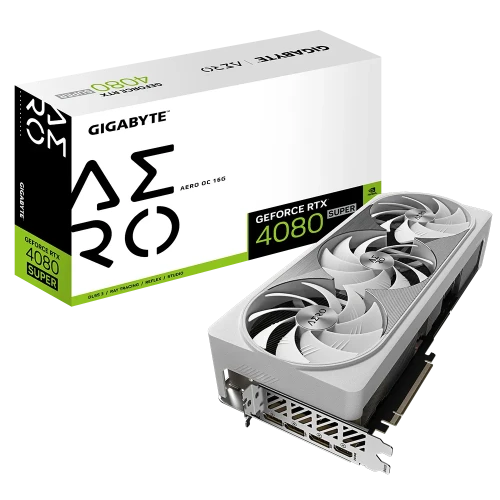 Picture of Gigabyte GeForce RTX4080 Super Aero OC 16GB Graphics Card White GV-N408SAERO OC-16GD G10