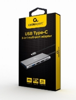 Picture of Gembird USB Type-C 3-in-1 multi-port adapter (USB-C - USB - HDMI) A-CM-COMBO3-01