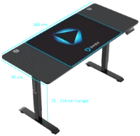 Picture of ONEX GDE1600DH Electric Gaming Desk 1600*700mm/w Dual Motors