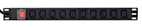 Picture of Gembird Power distribution unit x10 C13 sockets, 1U, 16A, C19 plug 2 m EG-PDU-10C132C19