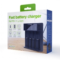 Picture of Gembird Ni-MH + Li-ion Fast Battery Charger Black BC-USB-02