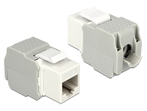 Picture of Delock 86341 Keystone RJ45 jack > LSA Cat.6 UTP white