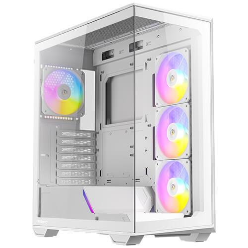 Picture of Antec C3 ARGB White Mid-Tower Gaming Case w/ 4x120mm ARGB PWM Fans and Tempered Glass