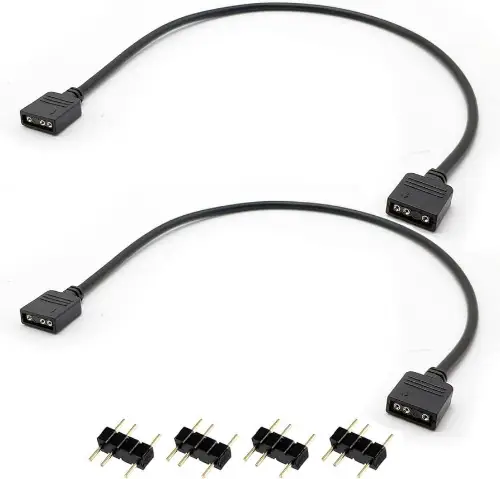 Picture of OEM 5V 3Pin ARGB Connector 1to1 Extension Cable for FAN LED