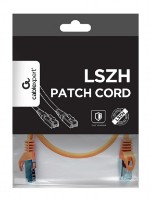 Picture of Gembird S/FTP Cat. 6A LSZH patch cord, orange, 0.5m  PP6A-LSZHCU-O-0.5M