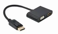 Picture of Gembird Display Port male to HDMI female + VGA female adapter cable black A-DPM-HDMIFVGAF-01