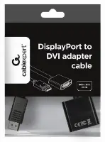 Picture of Gembird Display Port to VGA adapter cable black A-DPM-VGAF-02