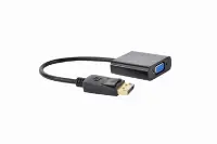 Picture of Gembird Display Port to VGA adapter cable black A-DPM-VGAF-02