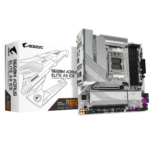 Picture of Gigabyte B650M AORUS Elite AX Ice Motherboard