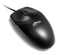 Picture of Mediatech MT1075K-PS2 3-button Optical Mouse Black