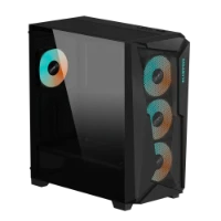 Picture of Gigabyte C301G V2 Mid Tower Tempered Glass +4x120mm ARGB Fans ATX Case Black