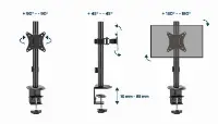 Picture of Gembird  desk mounted single monitor arm 17''-32'' MA-D1-02