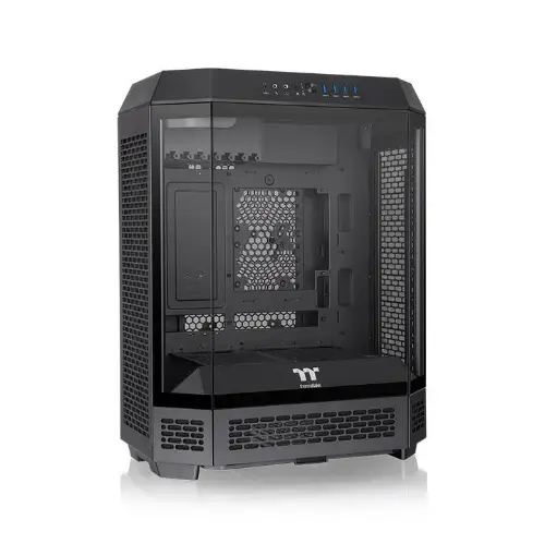 Picture of Thermaltake The Tower 600  Black, SPCC steel 3 tempered‑glass panels 2X CT140 Fan