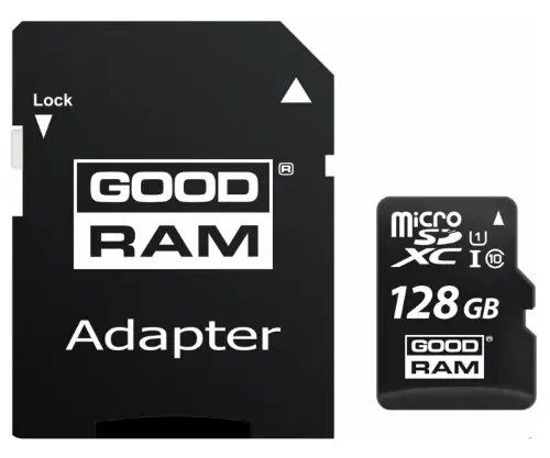 Picture of GOODRAM 128GB MicroSD Card Class 10 UHS I  + Adapter M1A4-1280R12