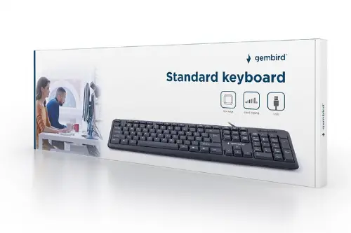 Picture of Gembird Standard Keyboard USB,US Layout,Black  KB-U-103