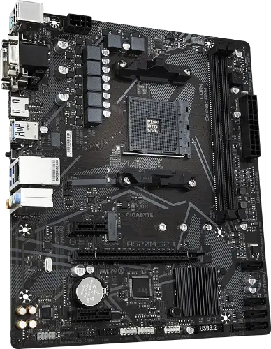 Picture of Gigabyte A520M S2H 1.3 AMD A520 Ultra Durable Motherboard