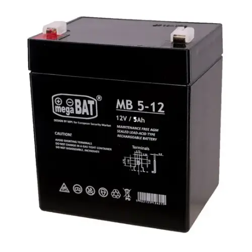 Picture of MPL VRLA AGM 12V/5Ah Battery MWS 5-12  (90/70/101mm)