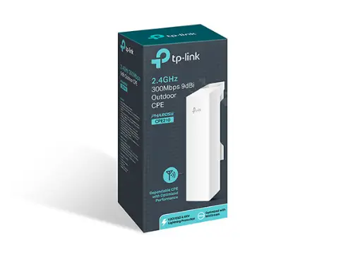 Picture of TP-Link CPE210 2.4GHz 300Mbps 9dBi Outdoor CPE