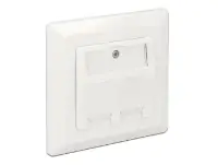 Picture of Delock 86202 Keystone Wall Outlet 2 port