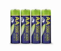 Picture of Gembird Ni-MH rechargeable AA batteries  4 pack  2000mAh EG-BA-AA20R4-01
