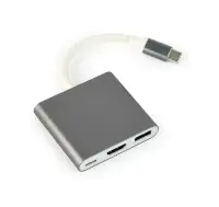 Picture of Gembird USB-C multi adapter, Space Grey A-CM-HDMIF-02-SG Type C