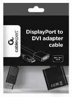 Picture of Gembird Display Port to VGA adapter cable black A-DPM-VGAF-02