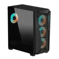 Picture of Gigabyte C301G V2 Mid Tower Tempered Glass +4x120mm ARGB Fans ATX Case Black