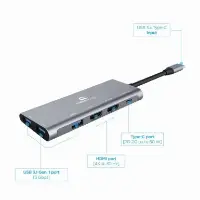Picture of Gembird USB Type-C 3-in-1 multi-port adapter  (Hub + HDMI + PD) A-CM-COMBO3-03