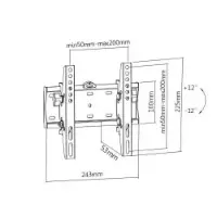 Picture of Gembird TV wall mount (tilt), 23”-42”  WM-42T-02