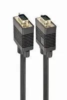 Picture of Gembird  Premium dual-shielded VGA cable with   ferrite cores, 5 m, black CC-PPVGA-5M-B