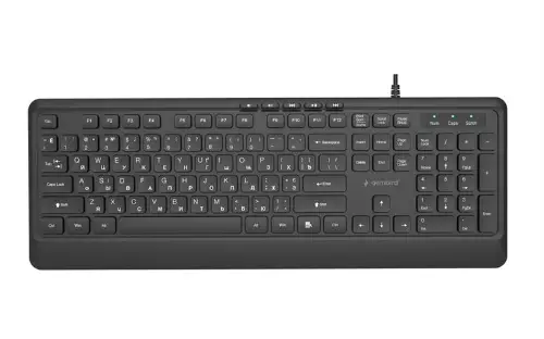 Picture of Gembird  Slim wired multimedia keyboard black Maltese Layout  KB-MCH-05-MLT