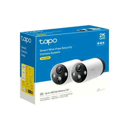Picture of TP-Link Tapo C420S2 Tapo Smart Wire-Free Security 2x Camera System 2K