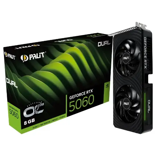 Picture of Palit GeForce RTX 5060 Dual OC 8GB GDDR7 NE75060S19P1-GB2063D