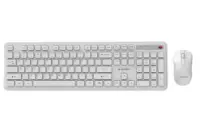 Picture of Gembird  Slim Pro Business wireless desktop set  white,US Layout  KBS-WPS-01-W