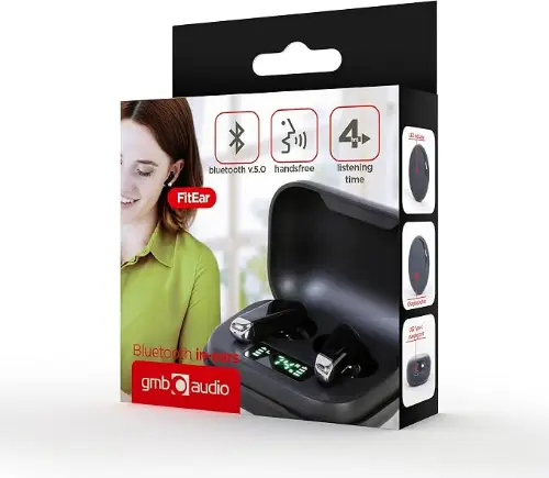 Picture of Gembird Bluetooth TWS in-ears FitEar, black   FitEar-X300B