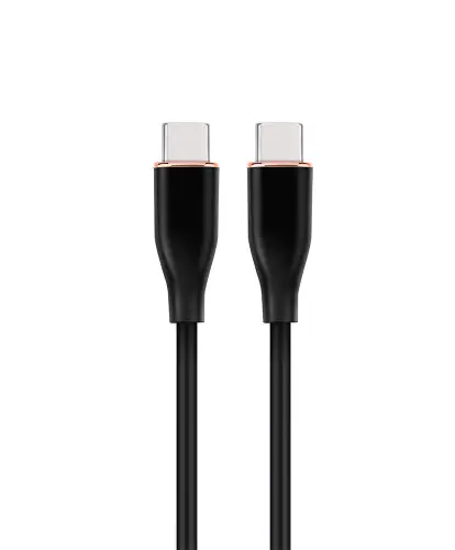 Picture of Gembird Premium silicon Type-C Power Delivery (PD) charging & data cable, 1.5 m, black CC-USB2S-CMCM-1.5M- BK